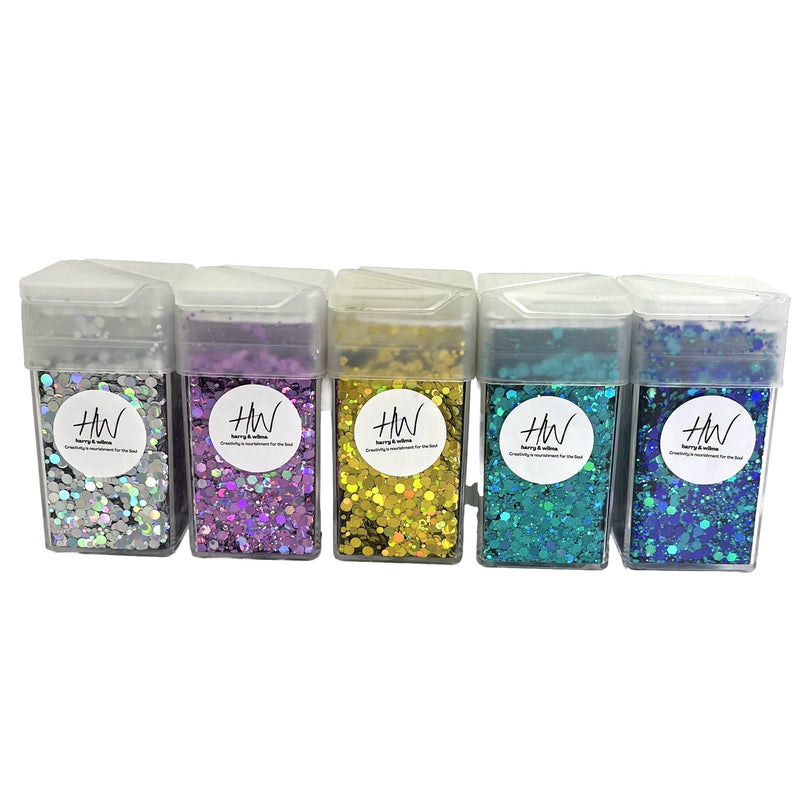 Glitter Bundle - Chunky Glitz 5 Jars - Harry & Wilma