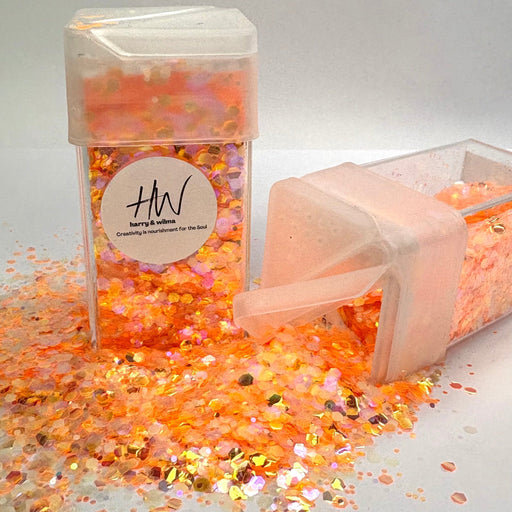 Glow in the dark glitter - Orange 42g - Harry & Wilma