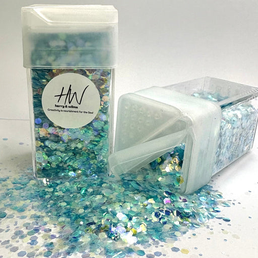 Glow in the dark glitter - Sea Blue 42g - Harry & Wilma