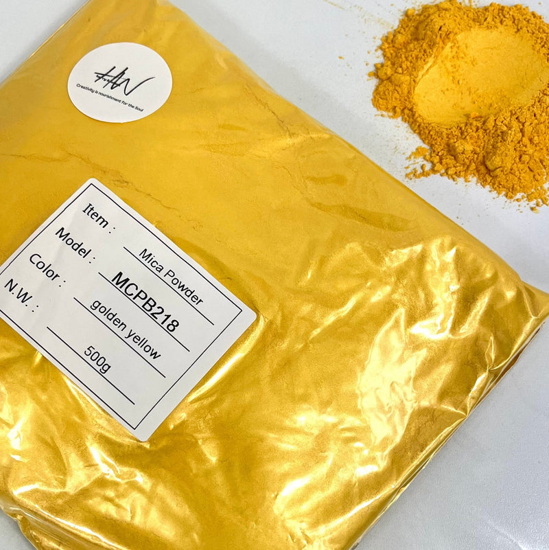Golden Yellow BULK Lustre Mica Powder 500g bag - Harry & Wilma