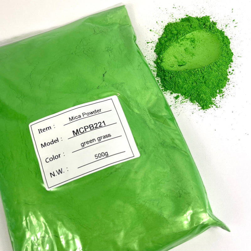 Green Grass BULK Lustre Mica Powder 500g bag - Harry & Wilma