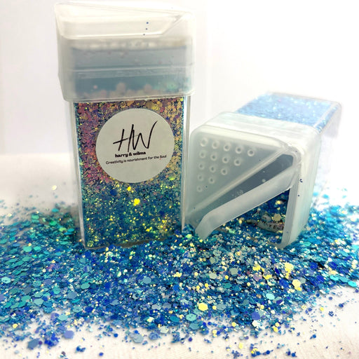 High Sparkle glitter - Maya Blue 42g - Harry & Wilma