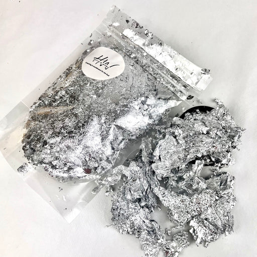 Glitter Irregular Foil Leafing Flakes - Silver
