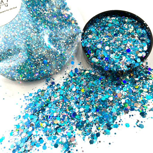 Super Sparkle Extreme Holographic Glitter 20g - Blue Cosmos