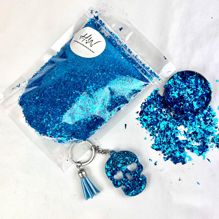 Glitter Irregular Flakes 50g - Electric Blue