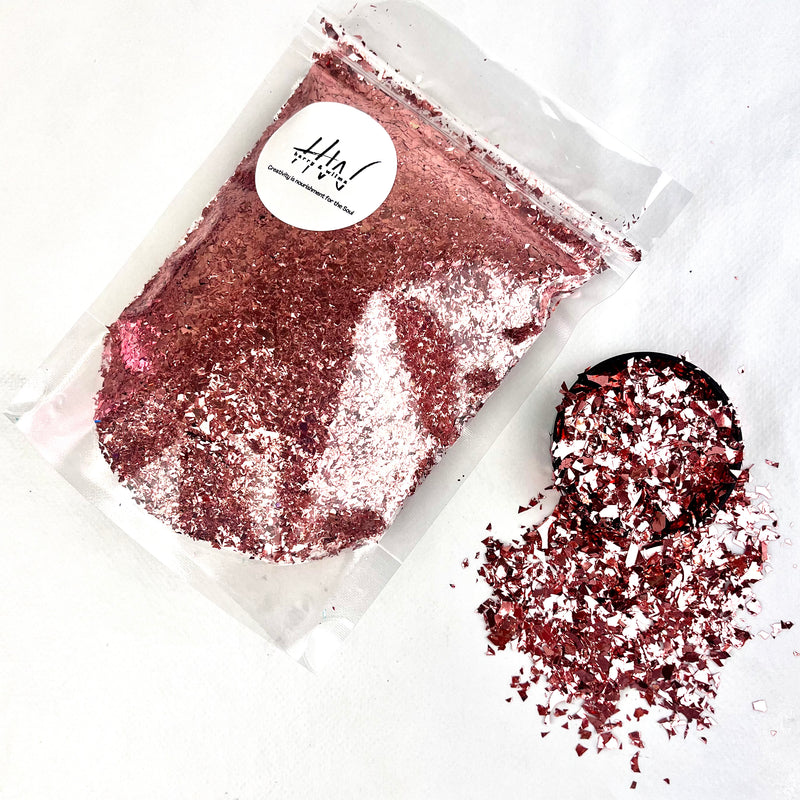 Glitter Irregular Flakes 50g - Rose Gold
