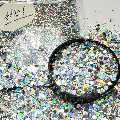Super Sparkle Extreme Holographic Glitter 20g - Cosmic Silver