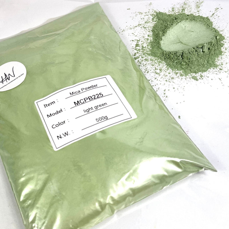 Light Green BULK Lustre Mica Powder 500g bag - Harry & Wilma