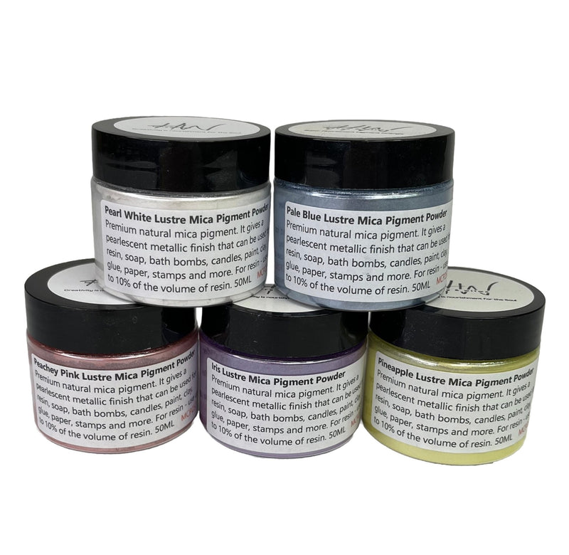 Mica Powder Soft Tones Bundle - 5 jars - Harry & Wilma