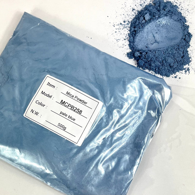 Pale Blue BULK Lustre Mica Powder 500g bag - Harry & Wilma