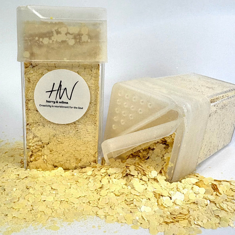 Pastel Holographic Glitter - Pastel Lemon 42g - Harry & Wilma