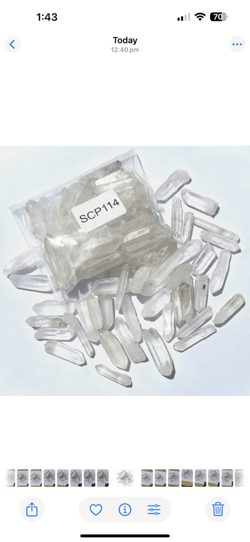 Semi Precious Crystal Points 100gms - Crystal small - Harry & Wilma