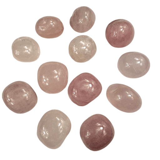 Semi Precious Polished Stone 250g - rose quartz 12pc 2.5cm to 3cm - Harry & Wilma