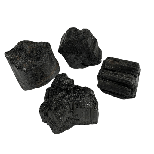 Semi Precious Rough Stone 100g - Black Tourmaline 4pc x 3cm - Harry & Wilma