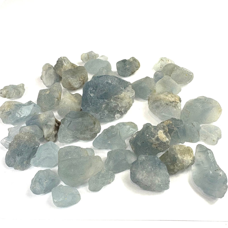 Semi Precious Rough Stone 250g - celestite 2cm - 3.5cm - Harry & Wilma