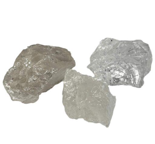 Semi Precious Rough Stone 250g - Clear Quartz 3pc 5cm - 6.5cm - Harry & Wilma