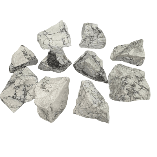 Semi Precious Rough Stone 250g - Howlite - Harry & Wilma