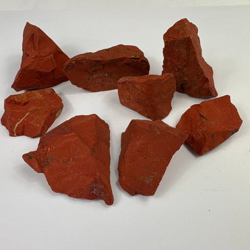 Semi Precious Rough Stone 250g - red jasper 8pc 3.5cm - 5cm - Harry & Wilma
