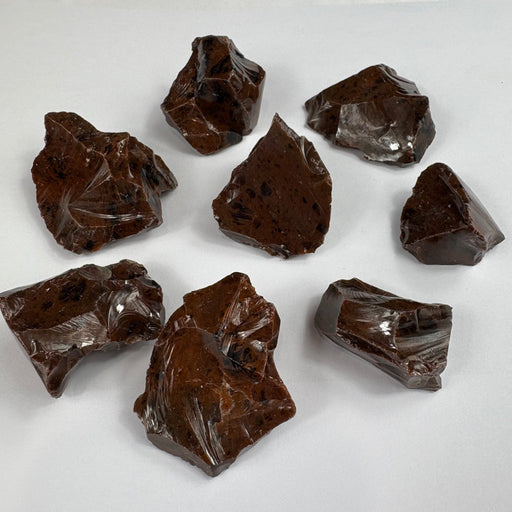 Semi Precious Rough Stone 250g - red obsidian 8pc 3.5cm - 4.5cm - Harry & Wilma