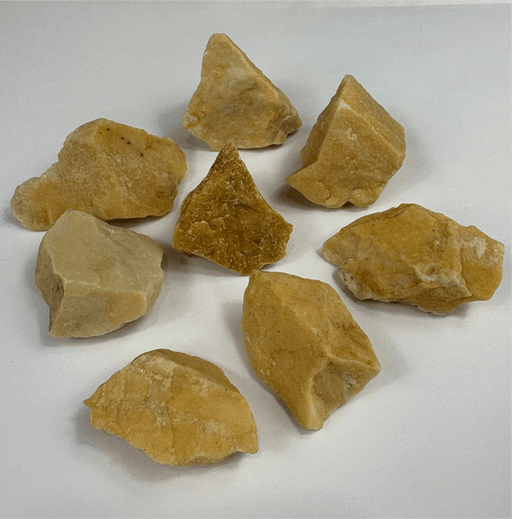 Semi Precious Rough Stone 250g - Yellow Aventurine 8pc 4cm - 5.5cm - Harry & Wilma