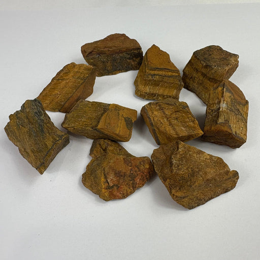 Semi Precious Rough Stone 250g - yellow tiger eye 10pc 3.5 - 4cm - Harry & Wilma