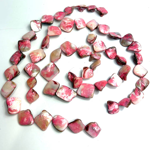 Shell Natural Dyed Mother of Pearl Strand 3 x 38cm Blush - Harry & Wilma