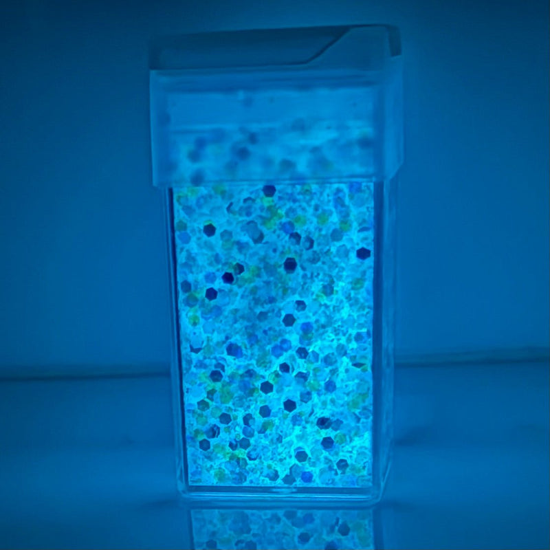 Super Glow Glitter - White Blue 42g - Harry & Wilma