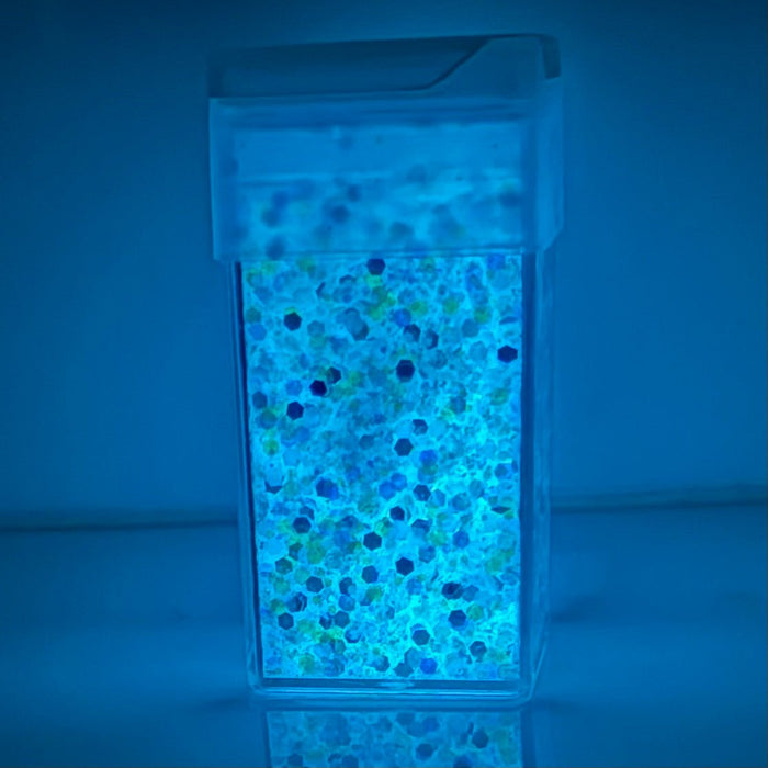 Super Glow Glitter - White Blue 42g - Harry & Wilma