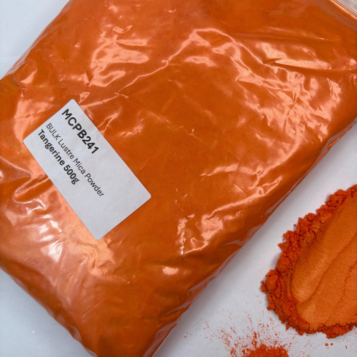 Tangerine BULK Lustre Mica Powder 500g bag - Harry & Wilma