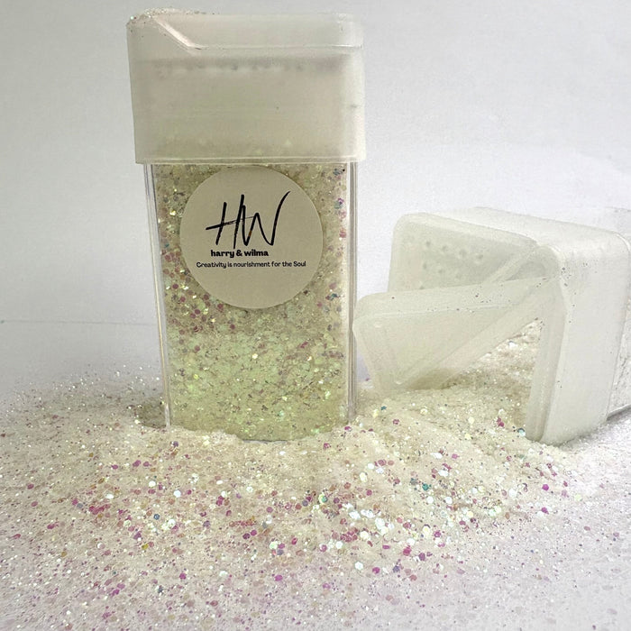 UV glitter - white - Orange 42g - Harry & Wilma