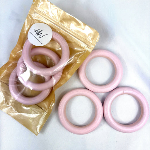 Wooden Rings 73mm 3pcs - Baby Pink - Harry & Wilma