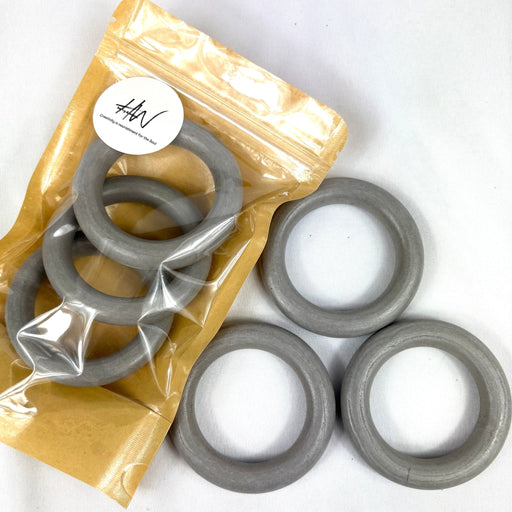 Wooden Rings 73mm 3pcs - Just Grey - Harry & Wilma