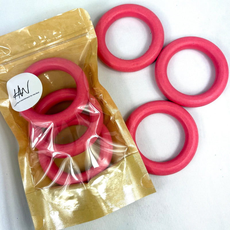 Wooden Rings 73mm 3pcs - Princess Pink - Harry & Wilma