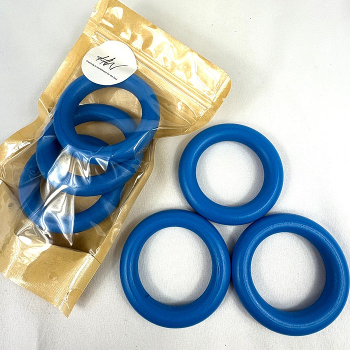 Wooden Rings 73mm 3pcs - Royal Blue - Harry & Wilma