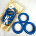 Wooden Rings 73mm 3pcs - Royal Blue