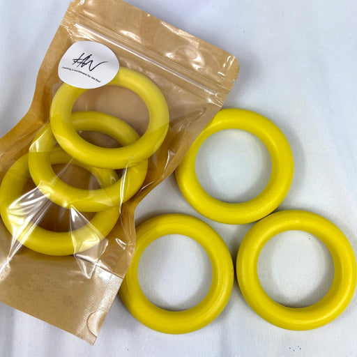 Wooden Rings 73mm 3pcs - Yellow - Harry & Wilma