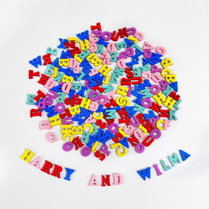 200pc Wooden Alphabet Letters 15mm - Harry & Wilma