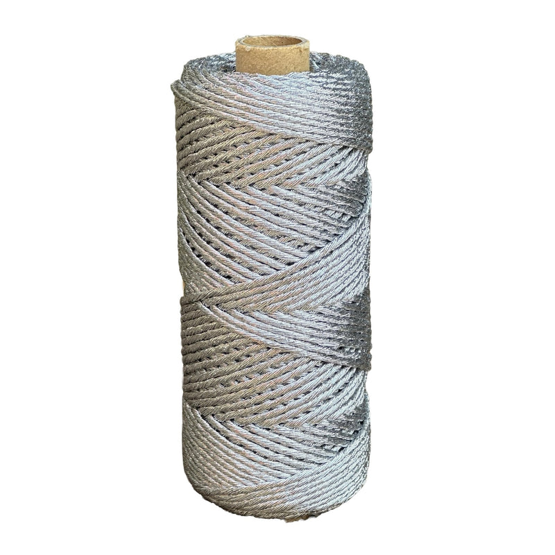 2.5mm Metallic Silver cord - 100mtr - Harry & Wilma