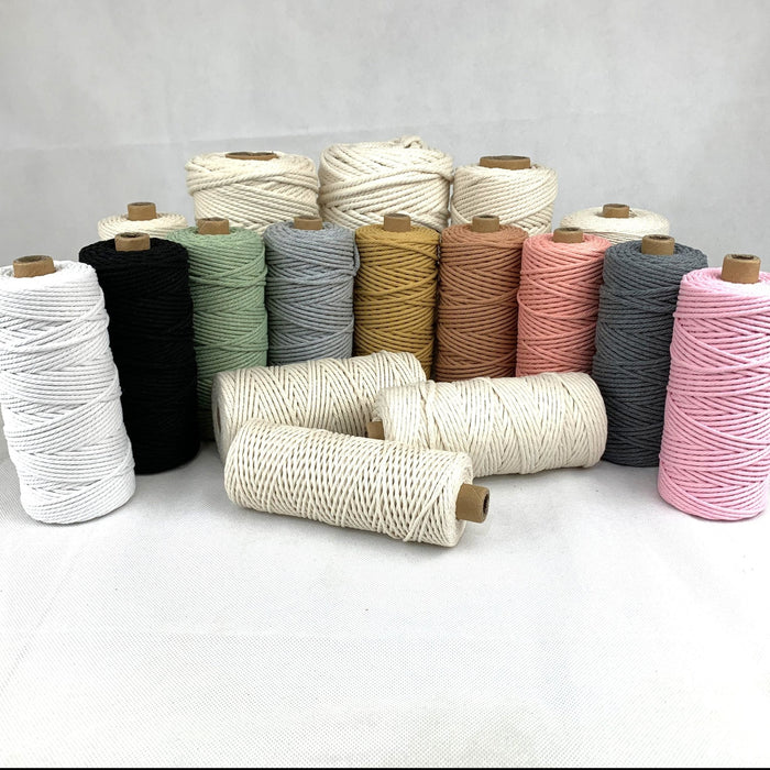 2mm 200mtr Roll Macrame Cotton Cord - Natural - Harry & Wilma