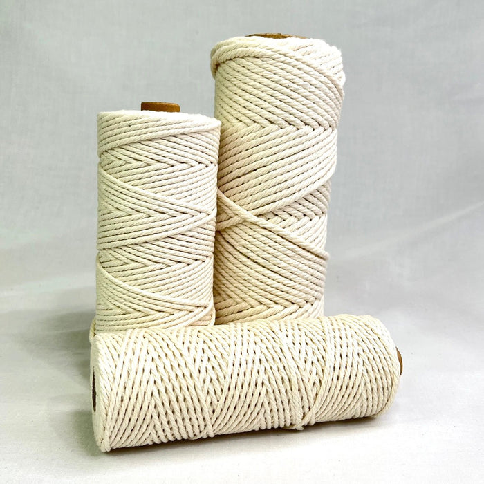 2mm, 3mm & 4mm Natural Macrame Cotton Cord Bundle - Harry & Wilma