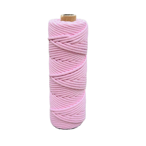 3mm Braided Macrame Cord 50mtr - Soft Pink