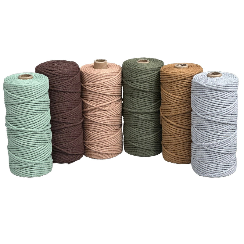 3mm Essentials Macrame Rope Bundle 6rolls - Harry & Wilma