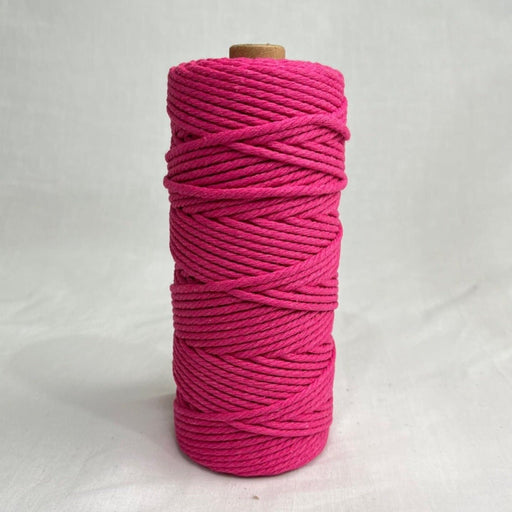 3mm Macrame Cotton Cord 100mtr roll - Hot pink - Harry & Wilma