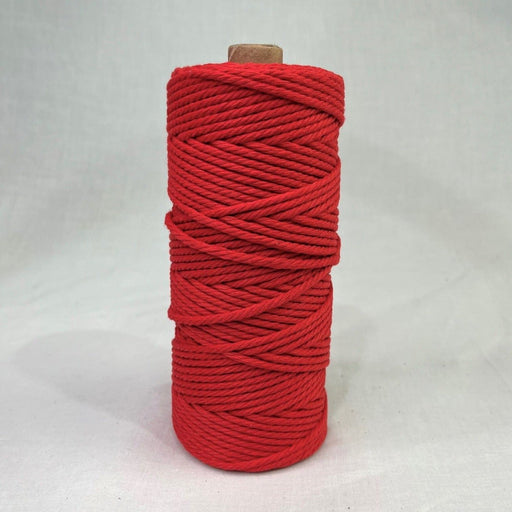 3mm Macrame Cotton Rope 100mtr roll - Red