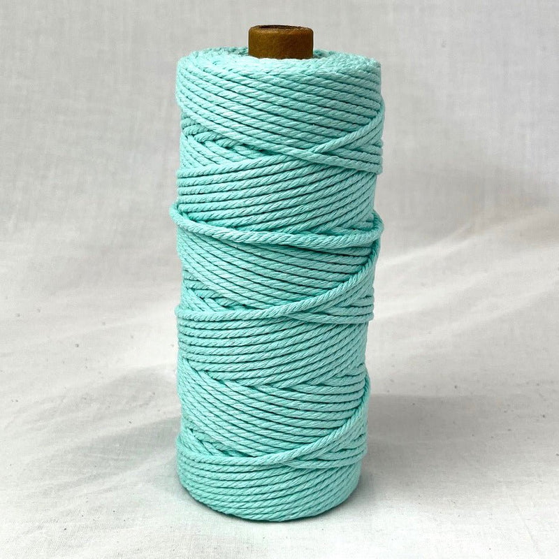 3mm Macrame Cotton Cord 100mtr roll - Soft Blue - Harry & Wilma