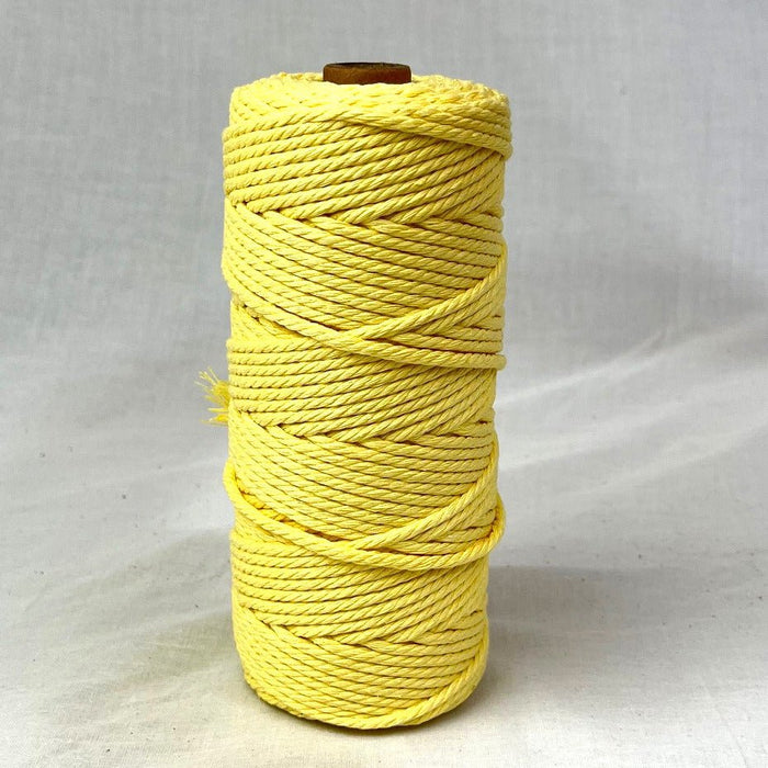 3mm Macrame Cotton Cord 100mtr roll - Soft Yellow - Harry & Wilma