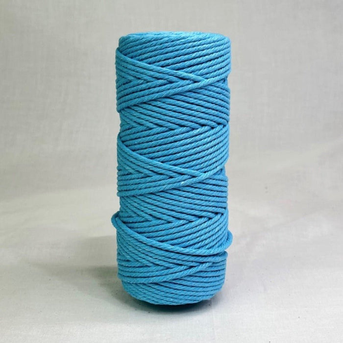 3mm Macrame Cotton Cord 100mtr roll - Turquoise - Harry & Wilma