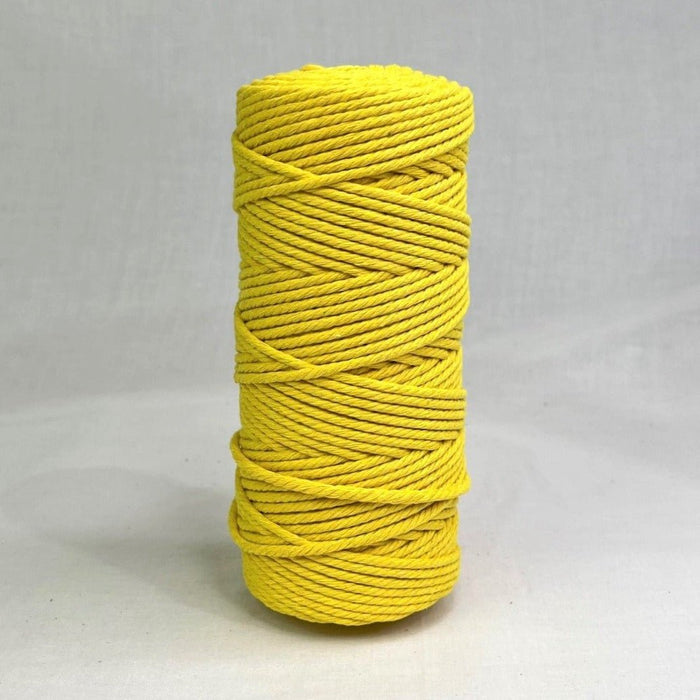 3mm Macrame Cotton Rope 100mtr roll - Yellow — Harry & Wilma