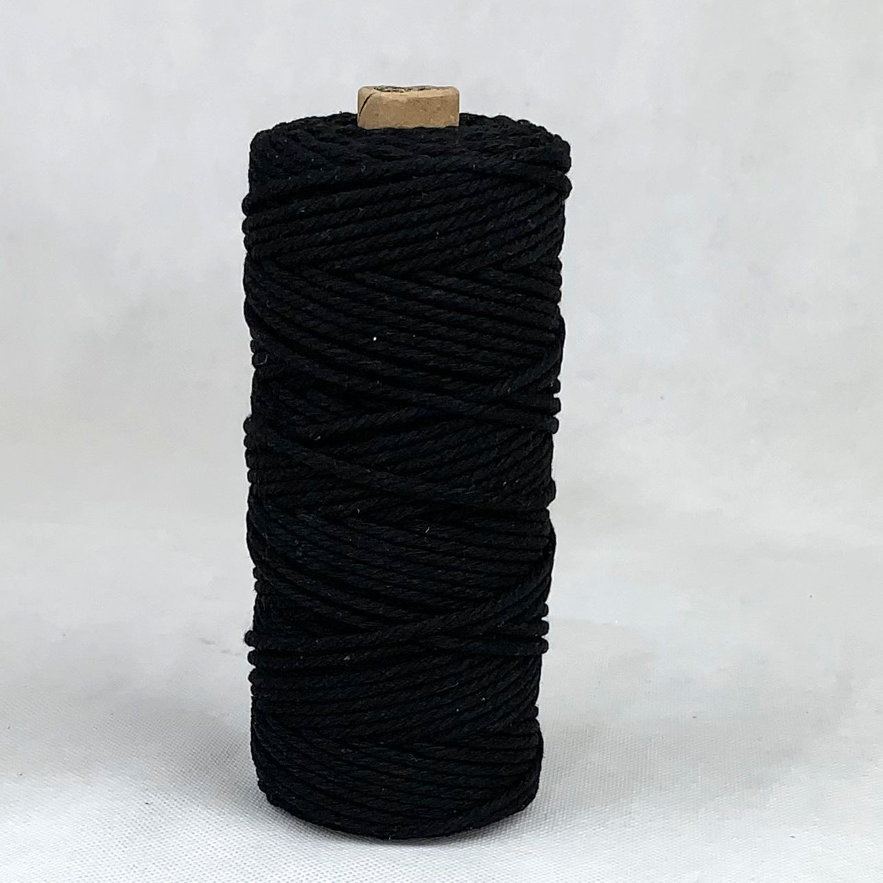 3mm Macrame Rope Black 100mtr roll — Harry & Wilma