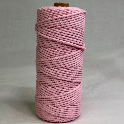 3mm Macrame Cotton Rope Soft Pink 100mtr roll